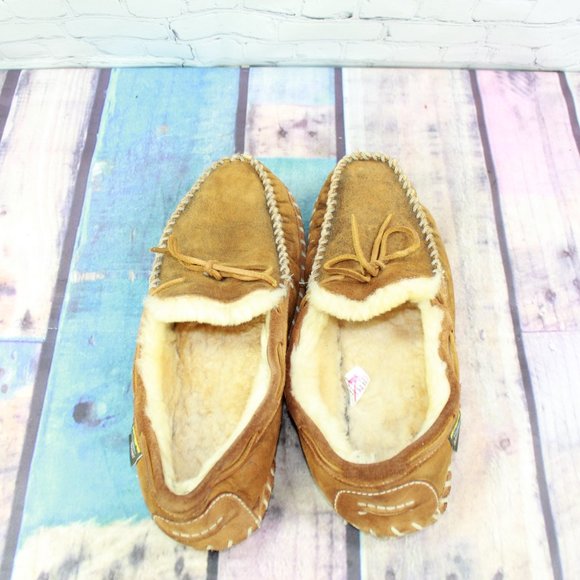 LL Bean Shearling Lined Wicked Good Moc Size 14 M - Picture 6 of 9